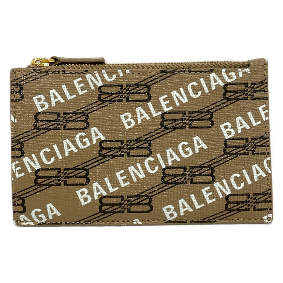 Balenciaga Card Case 640535 Brown White Black